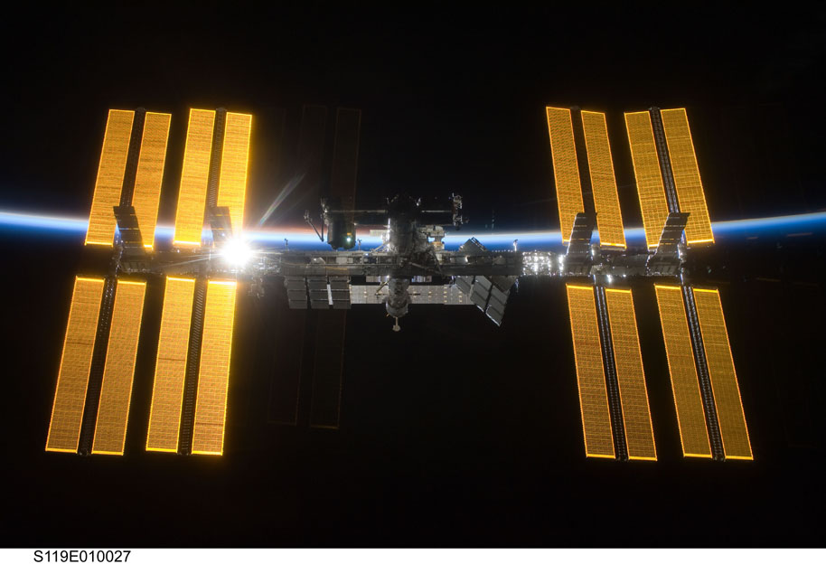 ISS from STS-119 in Mar., 2009 (NASA)